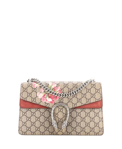 Pre-Owned Gucci Small Dionysus Bag Blooms Print Gg Coated Canvas