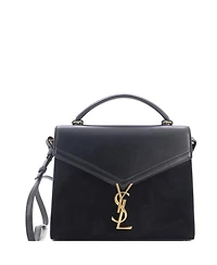 Pre-Owned Saint Laurent Medium Cassandra Top Handle Bag Leather and Suede