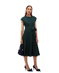 Hobbs London Women's Ira Embroidered V-Neck Midi Dress