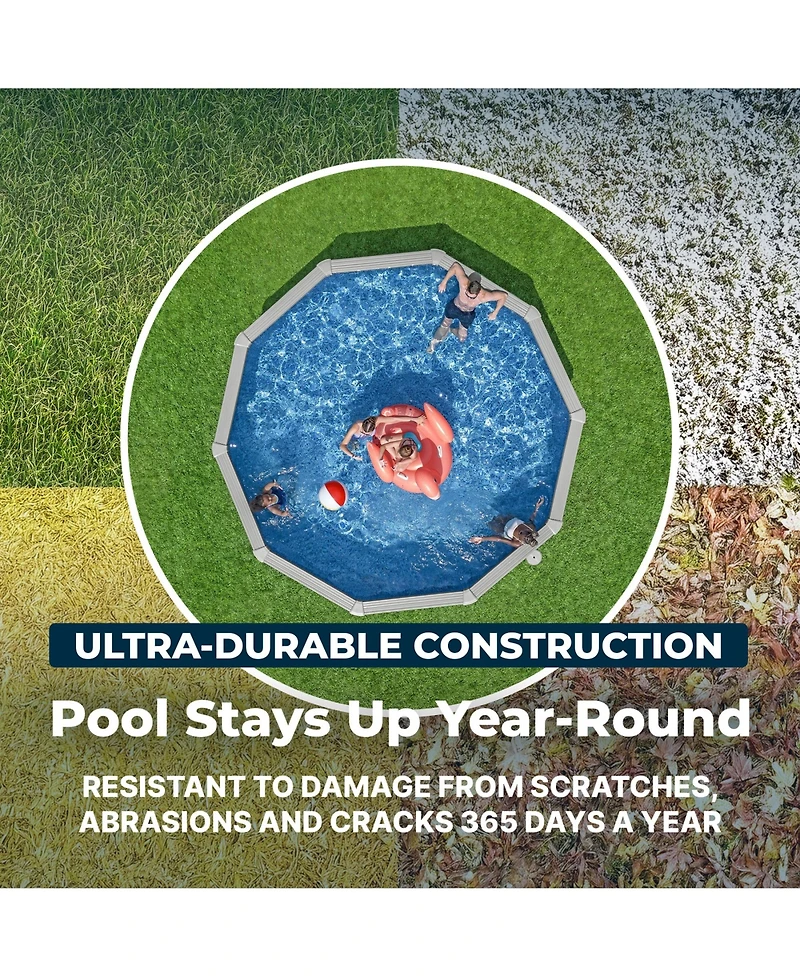 Bestway Hydrium 15' x 48" Round Steel Wall Above Ground Pool Set