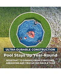 Bestway Hydrium 15' x 48" Round Steel Wall Above Ground Pool Set