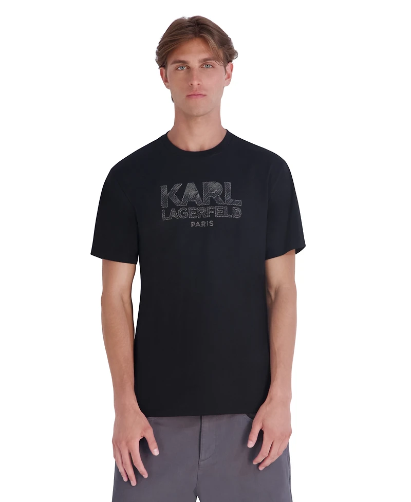 Karl Lagerfeld Paris Men's Tangled Rope Textured Graphic T-Shirt