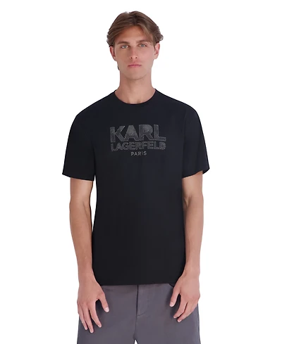 Karl Lagerfeld Paris Men's Tangled Rope Textured Graphic T-Shirt