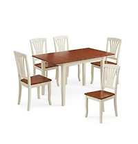 East West Furniture 5 Pc Dinette set for 4-Kitchen Table and 4 Dining Chairs
