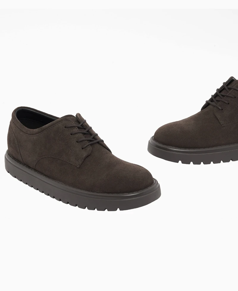 A|X Armani Exchange Men's Alex Suede Lace-up Round-Toe Oxford