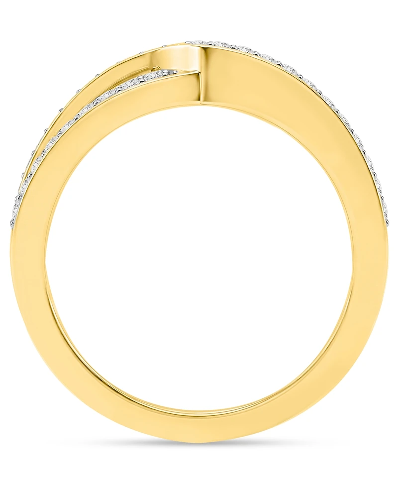 Forever Grown Diamonds Lab-Grown Diamond Interlocking Swirl Band Ring (1 ct. t.w.) Sterling Silver (Also 14k Gold-Plated Silver)