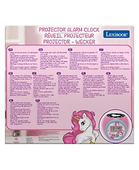 Lexibook Projector Alarm Clock Unicorn with snooze function and alarm function, Night light with timer, Lcd screen, battery operated, RL977UNI