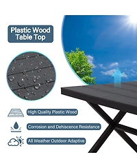 Mondawe 22x42 Inch Modern Cast Aluminum Outdoor Patio Rectangular Coffee Table