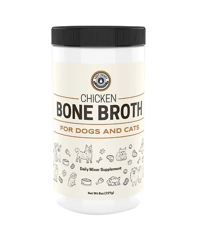 Left Coast Performance Chicken Bone Broth Powder for Dogs and Cats, Human Grade Chicken Broth Food Topper, 8 Oz