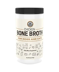 Left Coast Performance Chicken Bone Broth Powder for Dogs and Cats, Human Grade Chicken Broth Food Topper, 8 Oz