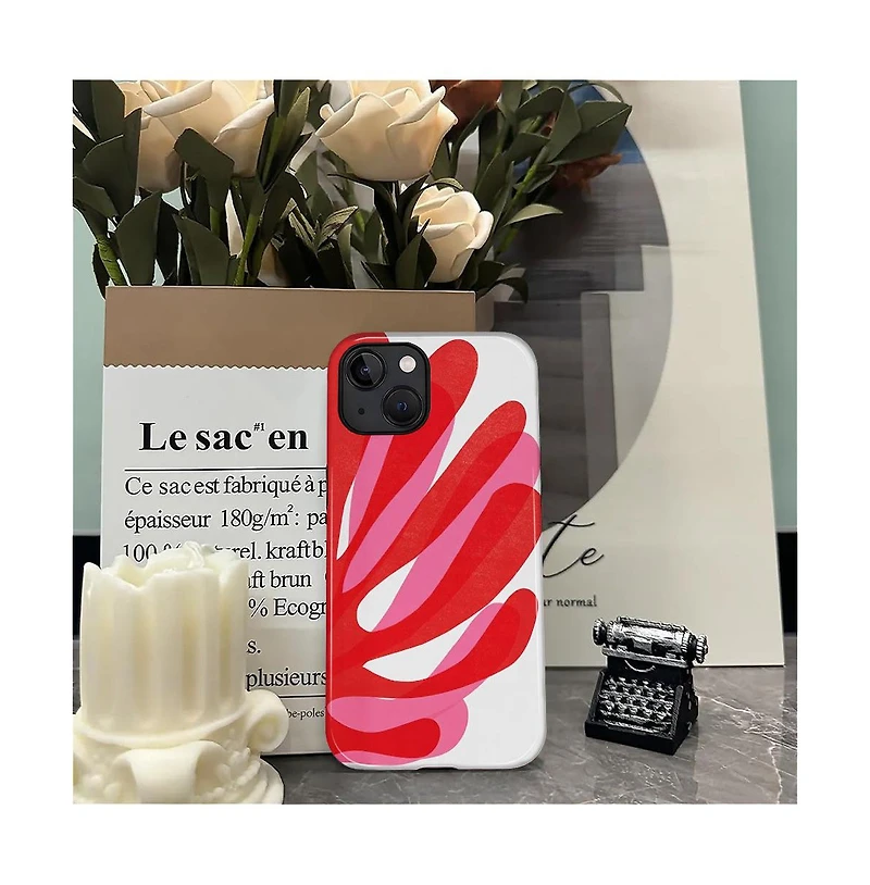 Lisen 2-Layer Durable Raised Camera Ring Phone Case for Apple iPhone 14