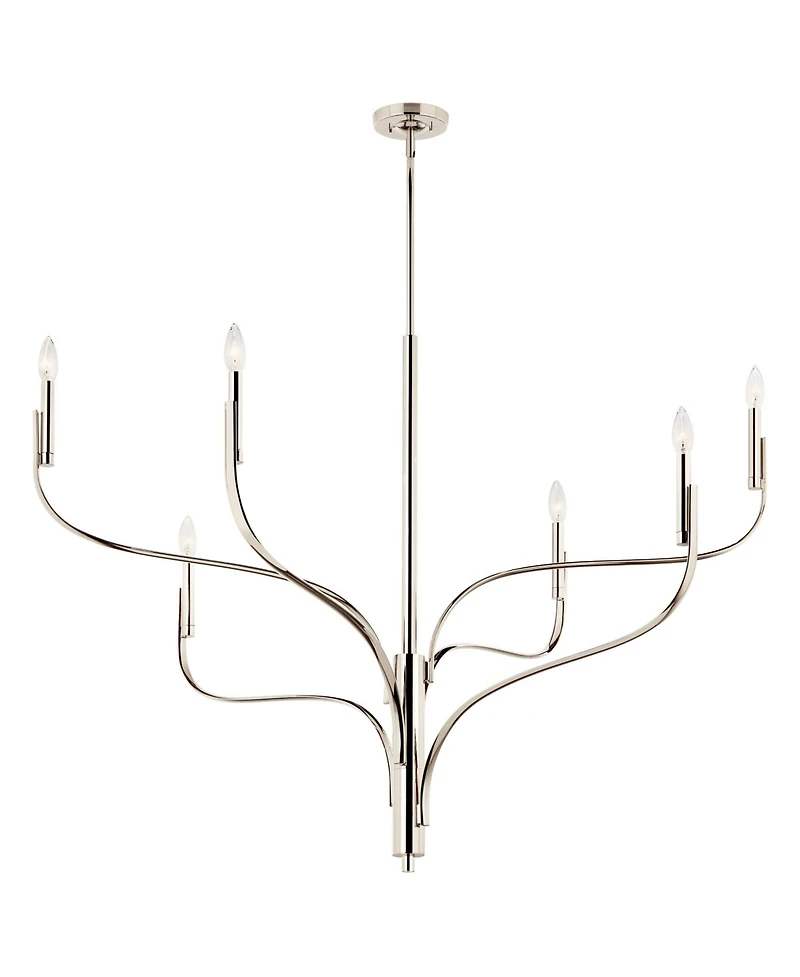 Kichler Livadia 47 1/4"W Polished Nickel 6-Light Chandelier