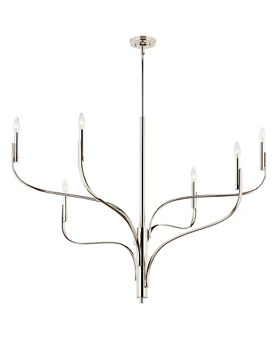 Kichler Livadia 47 1/4"W Polished Nickel 6-Light Chandelier