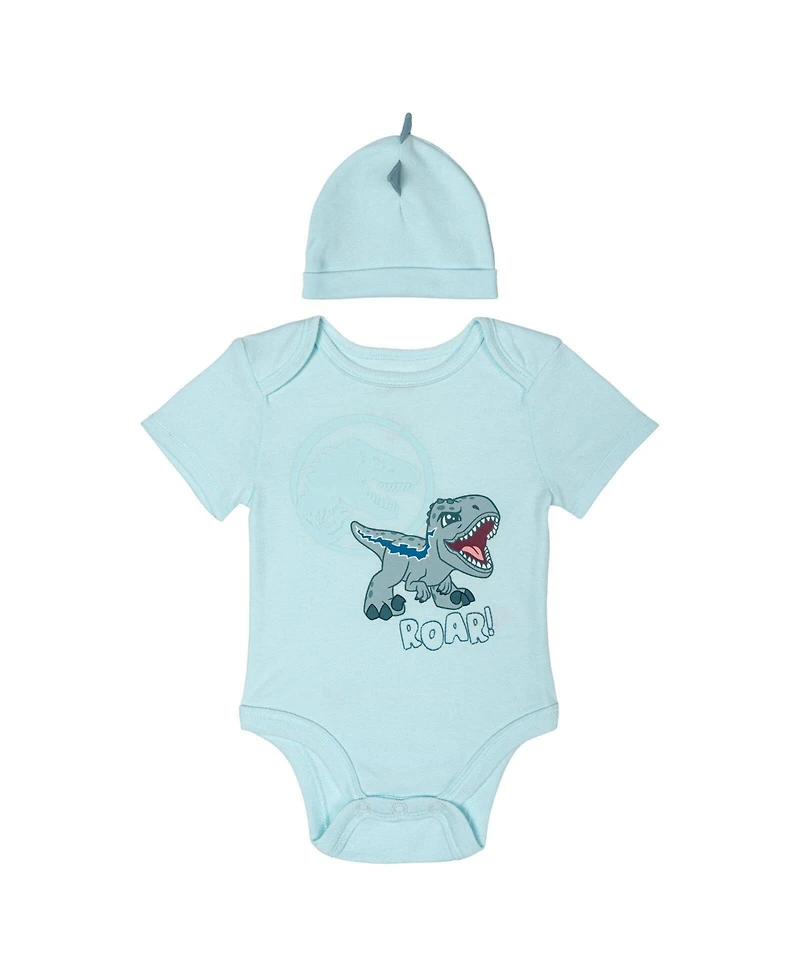 Jurassic Park Baby Boys Cosplay Bodysuit and Hat Set
