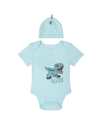Jurassic Park Baby Boys Cosplay Bodysuit and Hat Set