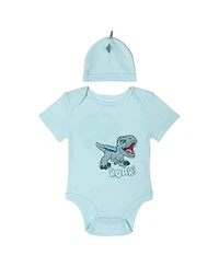 Jurassic Park Baby Boys Cosplay Bodysuit and Hat Set