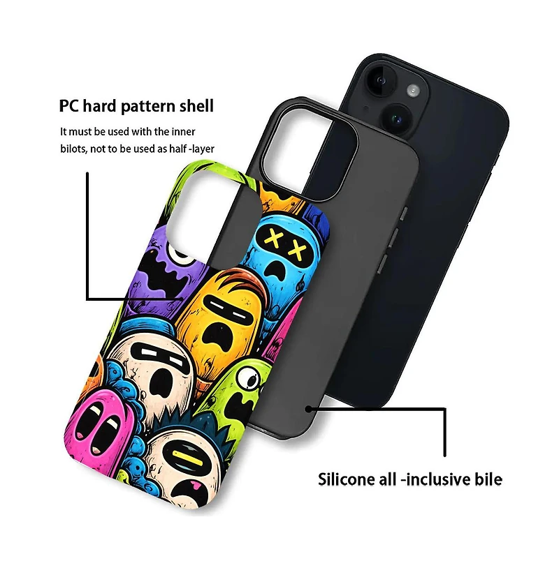 Lisen 2-Layer Anti-Slip Phone Case Compatible with Apple iPhone 16 Pro
