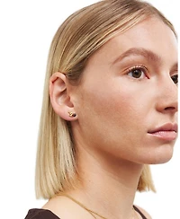Fable England Orla Blackberry Stud Earrings in Gold