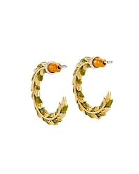 Fable England Wheat Hoop Earrings in Gold