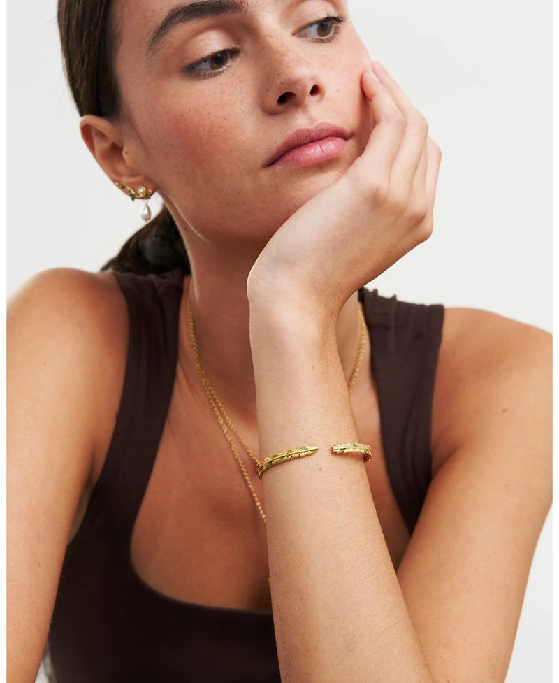 Fable England Wheat Bangle in Gold