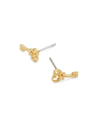Fable England Key Stud Earrings in Gold