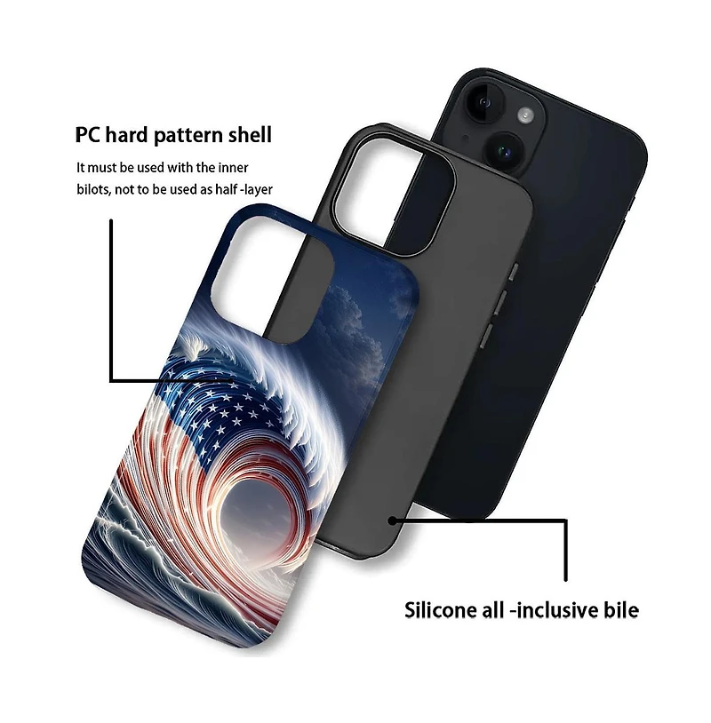 Lisen 2-Layer Anti-Slip Grip Phone Case Compatible with Apple iPhone