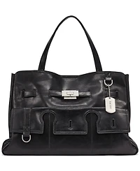 Dkny Bryar Faux Leather Structured Laptop-Compatible Satchel