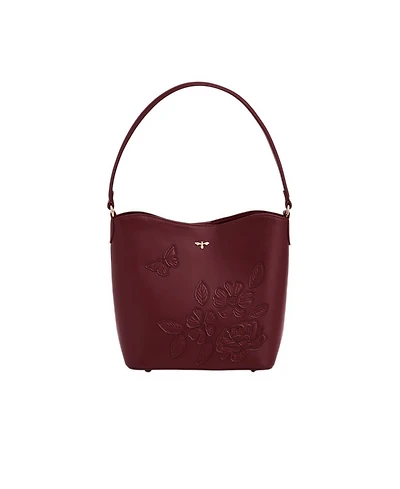 Fable England Floral Applique Margot Bucket Bag