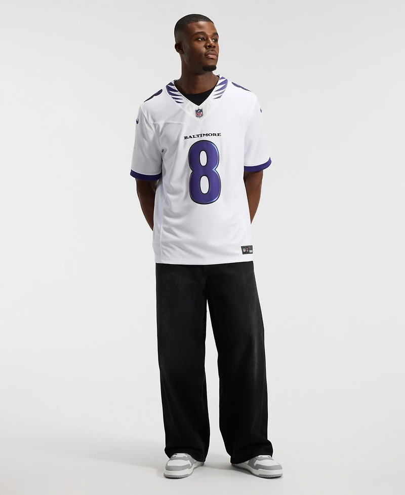 Nike Men's Lamar Jackson White Baltimore Ravens Vapor F.u.s.e. Sewn Down Limited Jersey