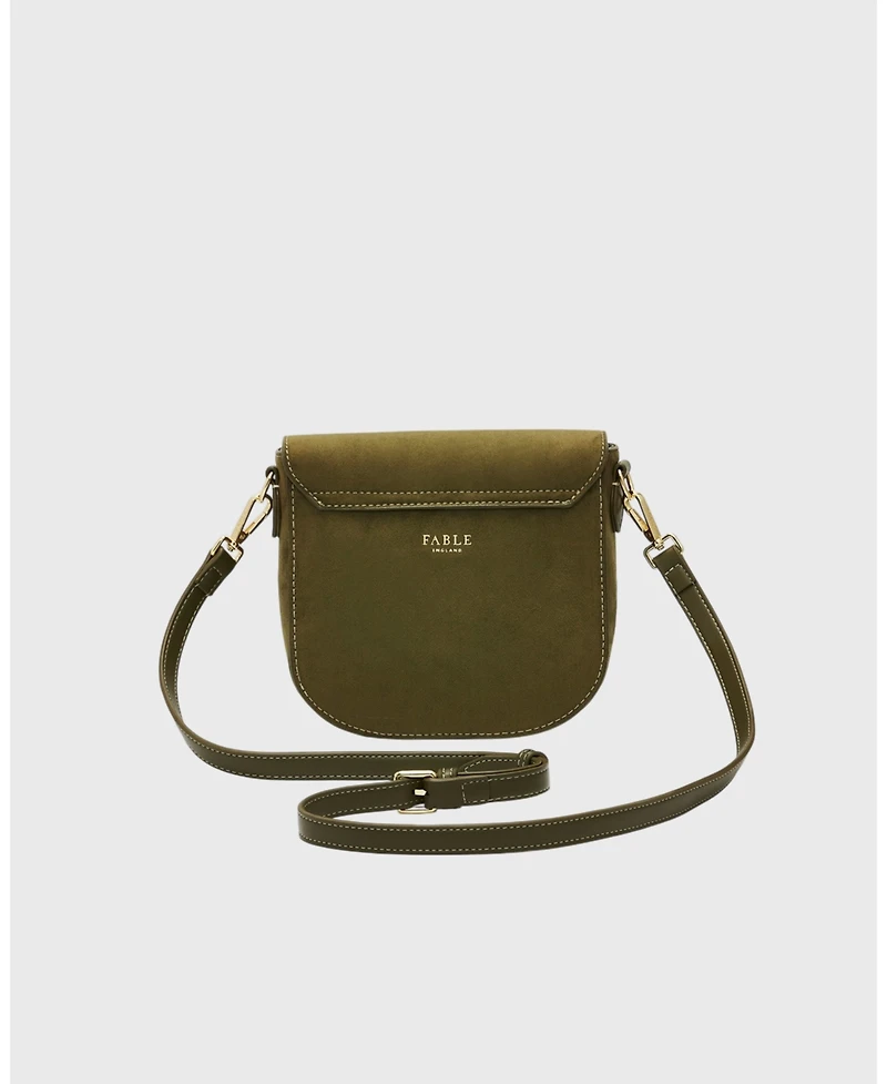 Fable England Beth Faux Suede Saddle Bag