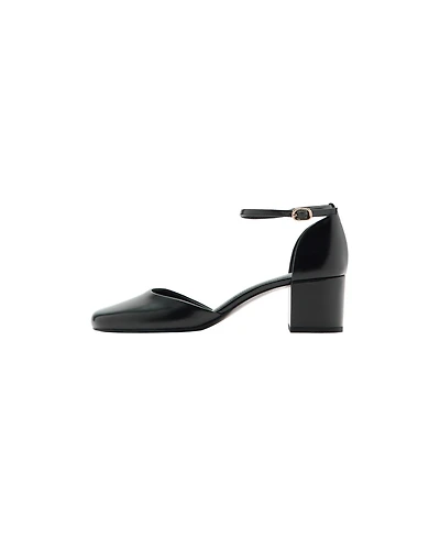 Mango Patent Faux Leather Square-Heel Pumps