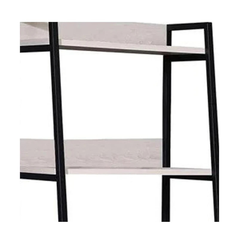 HomeRoots 67" Metal Five Tier Ladder Bookcase