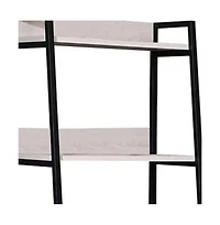 HomeRoots 67" Metal Five Tier Ladder Bookcase