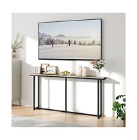 Slickblue 71-In Grey Entryway Console Table for Living Room and Hallway