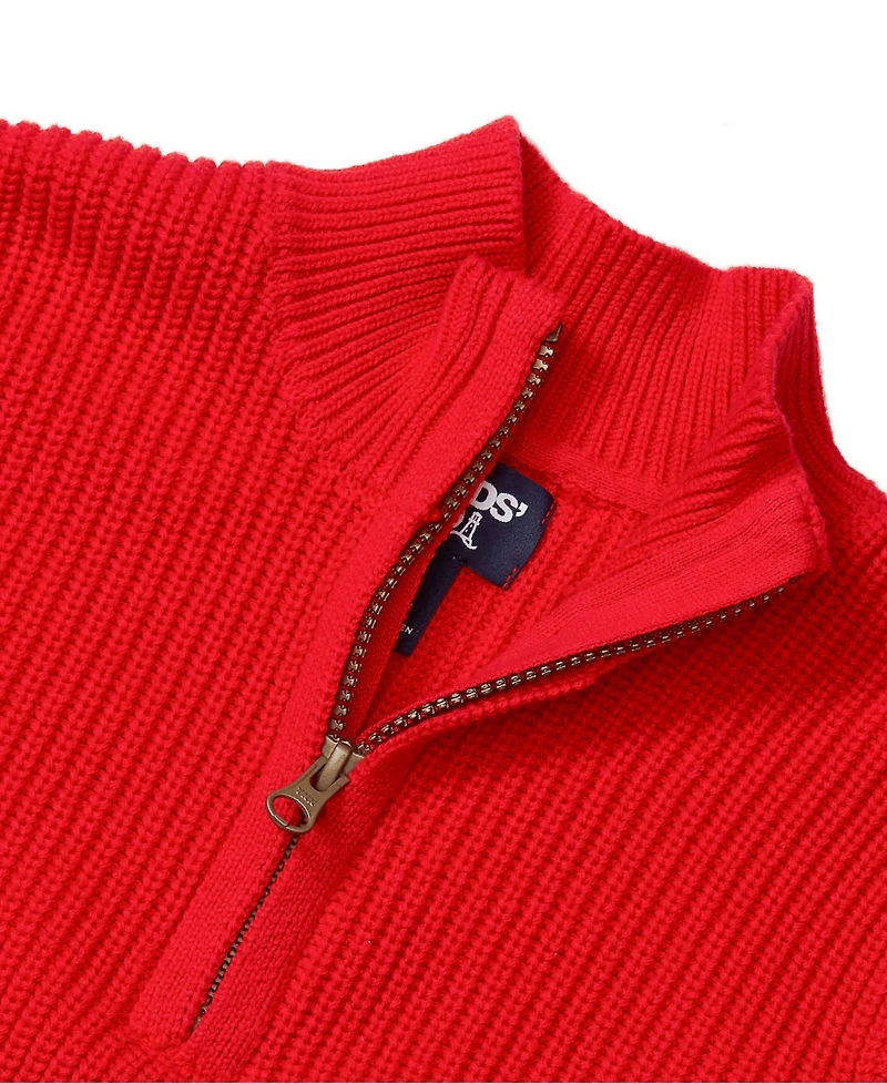 Lands' End Boys Quarter Zip Chunky Sweater