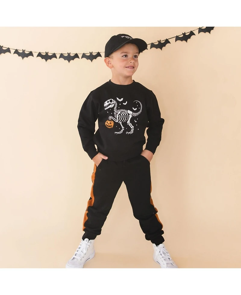 Sweet Wink Toddler Boys 2T-4T Dinosaur Skeleton Halloween Sweatshirt