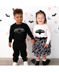 Sweet Wink Big Girls 10-12 Bat Patch Halloween Sweatshirt