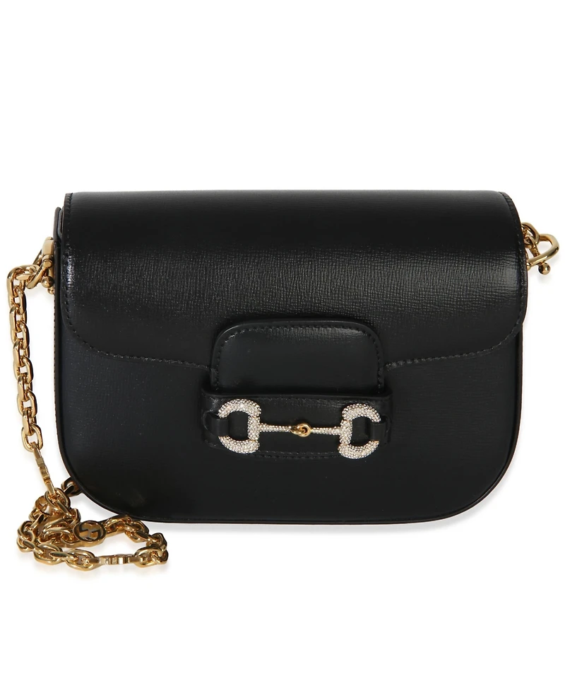 Pre-Owned Gucci Azalea Calfskin Mini Crystal Horsebit 1955 Shoulder Bag