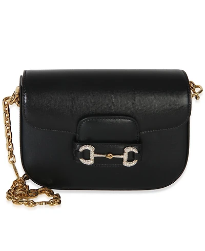 Pre-Owned Gucci Azalea Calfskin Mini Crystal Horsebit 1955 Shoulder Bag