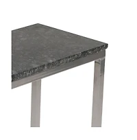 Jofran Aurora Solid Marble Modern Luxury Glam Accent C-Table (Set of 2
