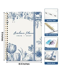Danrong Academic Planner Monthly Weekly Hardcover Organizer for School Office Home