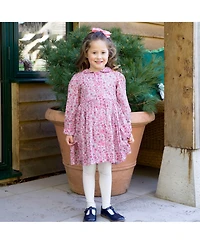 Rachel Riley Toddler Girls' 2T-5T Cosmos Long-Sleeve Floral-Print Dress