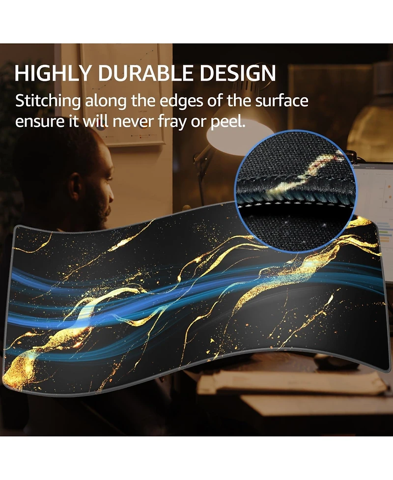 Lofree Extended Xxl Gaming Mouse Pad Non Slip Stitched Edges Water Resistant Micro Weave Cloth Desk Mat
