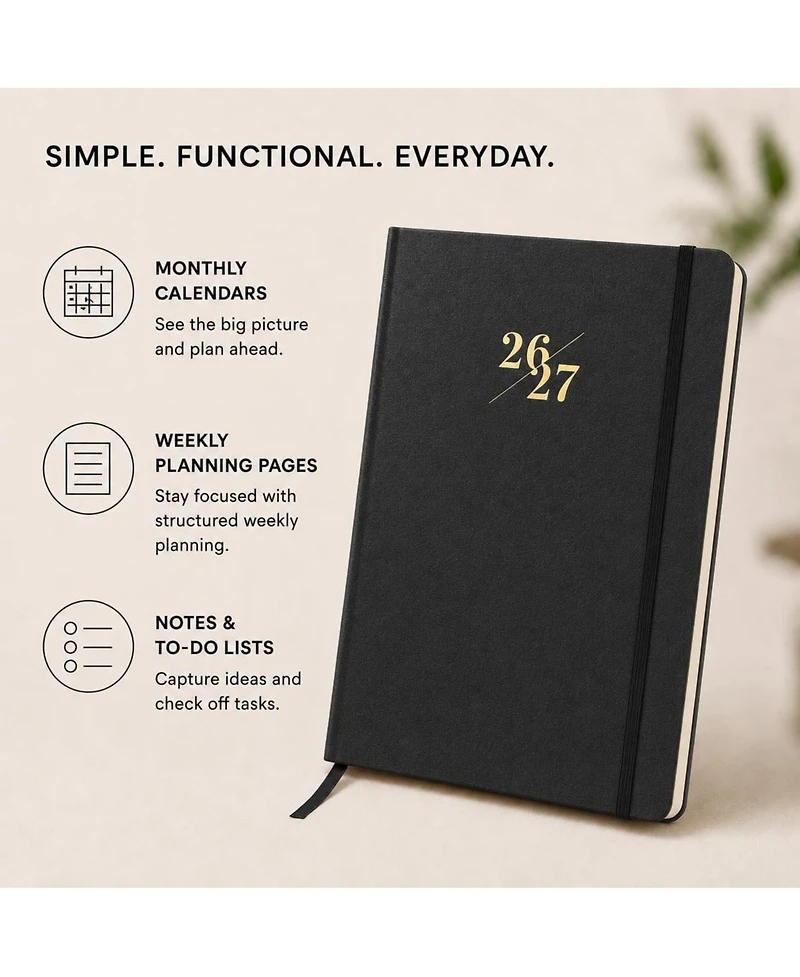 Danrong Academic Planner 18 Month Weekly Monthly Layflat Hardcover Organizer For Students Teachers