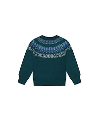 Deux par Deux Boys' 4-20 Apres-Ski Fair Isle Raglan Sweater