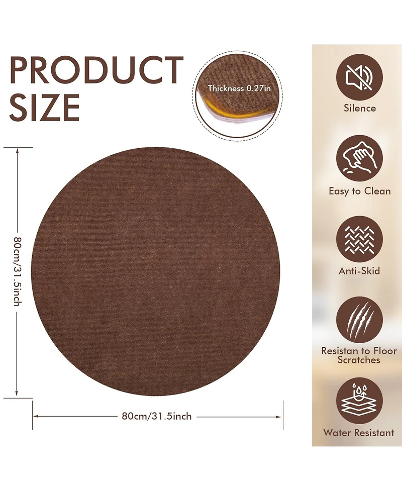 Danrong Non Slip Tpr Office Chair Floor Mat Protector For Hardwood Floors