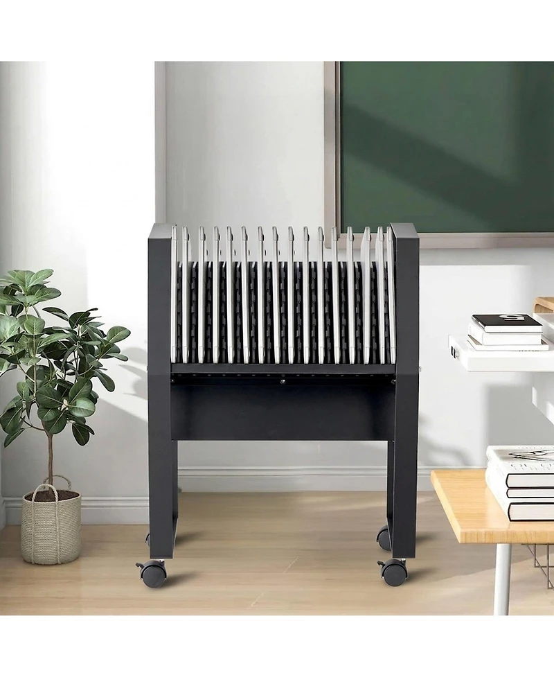 Bestcore 16 Surge-Protected 16-Device Mobile Charging Cart for Laptops, Tablets & Notebooks up to 15.6"