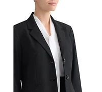 Kasper Women's Machine Washable Bi-Stretch Two-Button Blazer, Regular & Petite