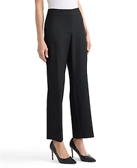Kasper Women's Machine Washable Bi-Stretch Mid-Rise Straight Pants, Regular & Petite