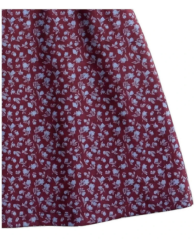 Hope & Henry Little Girls (6-12) Flutter Sleeve Linen Dress with Peter Pan Collar